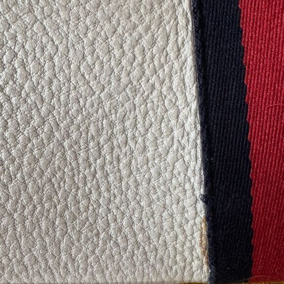 Tom Ford for Gucci Creamy White Leather Web Sherry Line Bamboo Tote Bag RARE - Picture 15 of 16